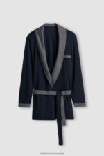 Apparel CA Intimissimi Men Cotton Interlock Pyjama Jacket 800-Midnight Blue DD6R6T305 - Image 4