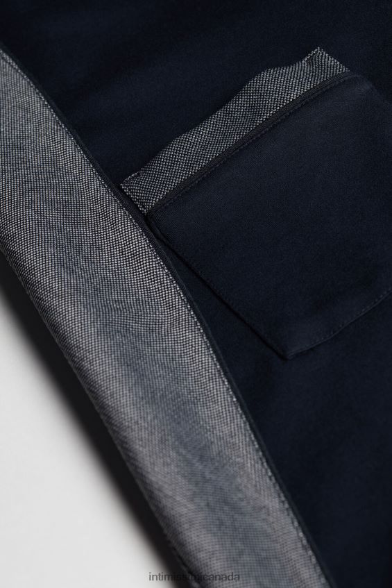 Apparel CA Intimissimi Men Cotton Interlock Pyjama Jacket 800-Midnight Blue DD6R6T305 - Image 5