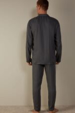 Apparel CA Intimissimi Men Long Modal Pyjamas 816I-Grey DD6R6T303 - Image 3