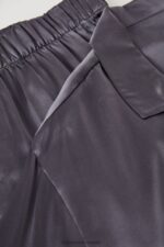 Apparel CA Intimissimi Men Long Silk Pyjamas With Piping 037J-Dark Grey DD6R6T302 - Image 5