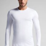 Apparel CA Intimissimi Men Long-Sleeve Stretch Supima Cotton Top 001-White DD6R6T278