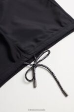 Apparel CA Intimissimi Men Plain Square-Cut Swim Trunks 019-Black DD6R6T453 - Image 6