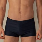 Apparel CA Intimissimi Men Plain Square-Cut Swim Trunks 1467-Intense Blue DD6R6T452