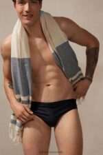 Apparel CA Intimissimi Men Plain Swim Briefs 019-Black DD6R6T450 - Image 2
