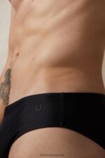 Apparel CA Intimissimi Men Plain Swim Briefs 019-Black DD6R6T450 - Image 3