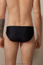 Apparel CA Intimissimi Men Plain Swim Briefs 019-Black DD6R6T450 - Image 4