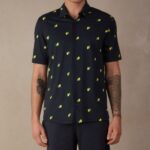 Apparel CA Intimissimi Men Short Cotton Button-Up Pyjamas with Lemon Print 307J-Lemon-Print Midnight Blue DD6R6T298