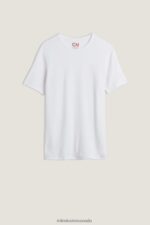 Apparel CA Intimissimi Men Short-Sleeve Modal-Cashmere Top 001-White DD6R6T228 - Image 4