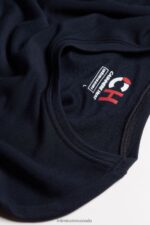Apparel CA Intimissimi Men Short-Sleeve Modal-Cashmere Top 800-Midnight Blue DD6R6T253 - Image 4