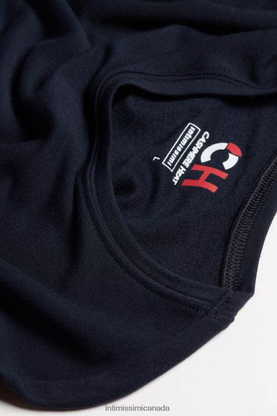 Apparel CA Intimissimi Men Short-Sleeve Modal-Cashmere Top 800-Midnight Blue DD6R6T253 - Image 4