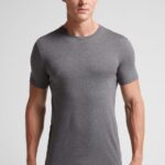 Apparel CA Intimissimi Men Short Sleeve Round Neck T Shirt in Supima Cotton 5227-Charcoal Grey Melange DD6R6T316