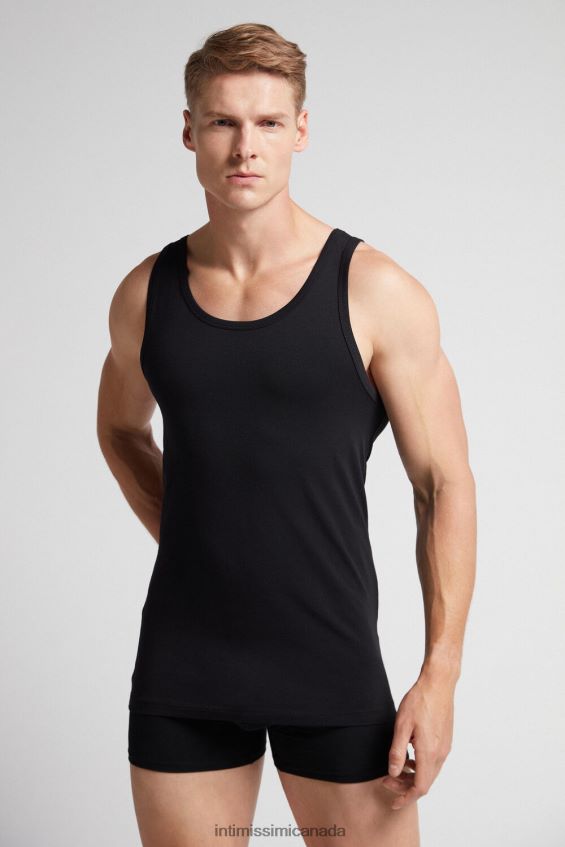 Apparel CA Intimissimi Men Sleeveless Vest Top with Round Neck 019-Black DD6R6T275 - Image 2