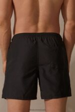 Apparel CA Intimissimi Men Solid-Colour Swim Shorts 019-Black DD6R6T446 - Image 4