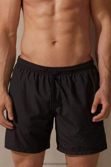 Apparel CA Intimissimi Men Solid-Colour Swim Shorts 019-Black DD6R6T446