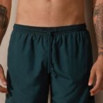Apparel CA Intimissimi Men Solid-Colour Swim Shorts 4369-Dark Green DD6R6T445