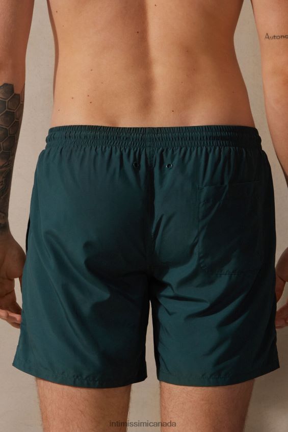 Apparel CA Intimissimi Men Solid-Colour Swim Shorts 4369-Dark Green DD6R6T445 - Image 4