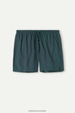 Apparel CA Intimissimi Men Solid-Colour Swim Shorts 4369-Dark Green DD6R6T445 - Image 5