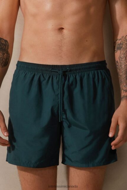Apparel CA Intimissimi Men Solid-Colour Swim Shorts 4369-Dark Green DD6R6T445