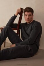 Apparel CA Intimissimi Men Washed Collection Crew-Neck Sweatshirt 762I-Grey DD6R6T186 - Image 2