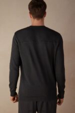 Apparel CA Intimissimi Men Washed Collection Crew-Neck Sweatshirt 762I-Grey DD6R6T186 - Image 3
