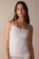 Apparel CA Intimissimi Women Ultralight Microfibre Top 001-White DD6R6T1280
