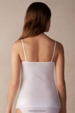 Apparel CA Intimissimi Women Ultralight Microfibre Top 001-White DD6R6T1280 - Image 4