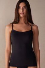 Apparel CA Intimissimi Women Ultralight Microfibre Top 019-Black DD6R6T1277