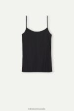 Apparel CA Intimissimi Women Ultralight Microfibre Top 019-Black DD6R6T1277 - Image 5
