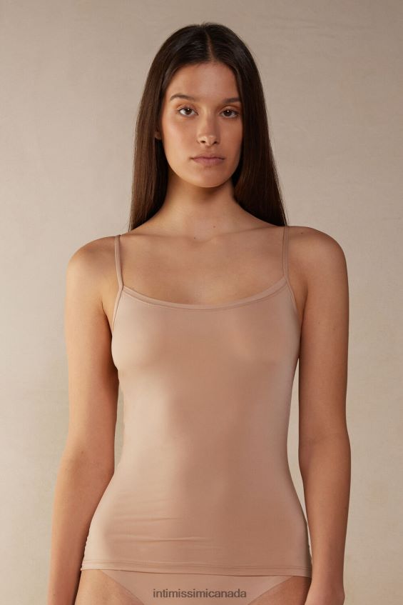 Apparel CA Intimissimi Women Ultralight Microfibre Top 044-Soft Beige DD6R6T1276 - Image 1