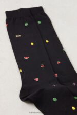 Socks CA Intimissimi Men Long Patterned Cotton Socks 199J-Slot Machine-Print Black DD6R6T329 - Image 2