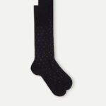 Socks CA Intimissimi Men Long Socks in Patterned Lisle Cotton 062J-Nero Stampa Pois DD6R6T338