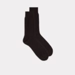 Socks CA Intimissimi Men Short Sateen Cotton Lisle Socks 015-Brown DD6R6T400