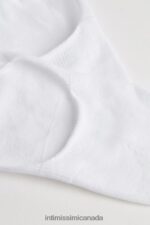 Socks CA Intimissimi Men Stretch Cotton Footlet Socks 001-White DD6R6T401 - Image 2