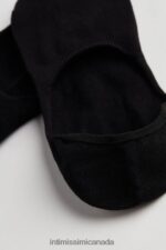 Socks CA Intimissimi Men Stretch Cotton Footlet Socks 019-Black DD6R6T391 - Image 2