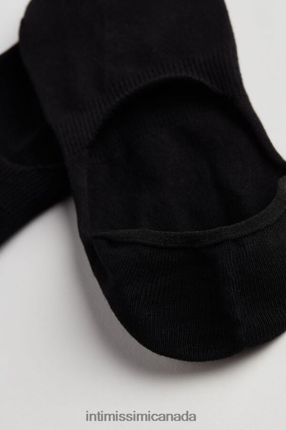 Socks CA Intimissimi Men Stretch Cotton Footlet Socks 019-Black DD6R6T391 - Image 2