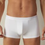 Underwear CA Intimissimi Men Boxer Shorts in Microfibre with Logo 001-White DD6R6T150
