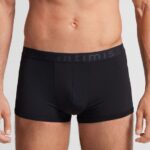 Underwear CA Intimissimi Men Boxer Shorts in Microfibre with Logo 019-Black DD6R6T148
