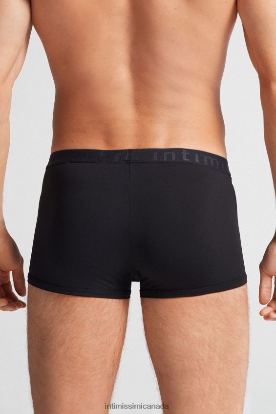 Underwear CA Intimissimi Men Boxer Shorts in Microfibre with Logo 019-Black DD6R6T148 - Image 3