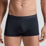 Underwear CA Intimissimi Men Boxer Shorts in Microfibre with Logo 800-Midnight Blue DD6R6T146
