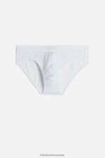 Underwear CA Intimissimi Men Microfiber Briefs with Logo Detail 001-White DD6R6T151 - Image 4