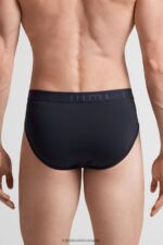 Underwear CA Intimissimi Men Microfiber Briefs with Logo Detail 800-Midnight Blue DD6R6T147 - Image 3