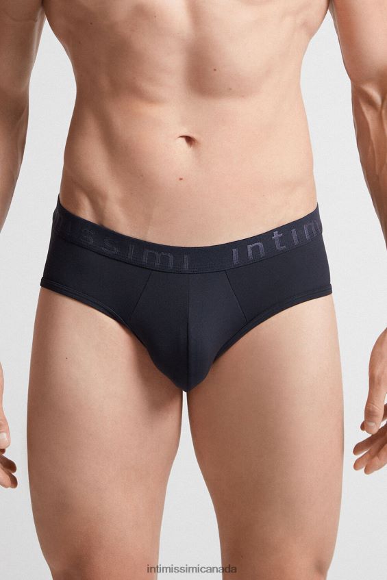 Underwear CA Intimissimi Men Microfiber Briefs with Logo Detail 800-Midnight Blue DD6R6T147 - Image 1