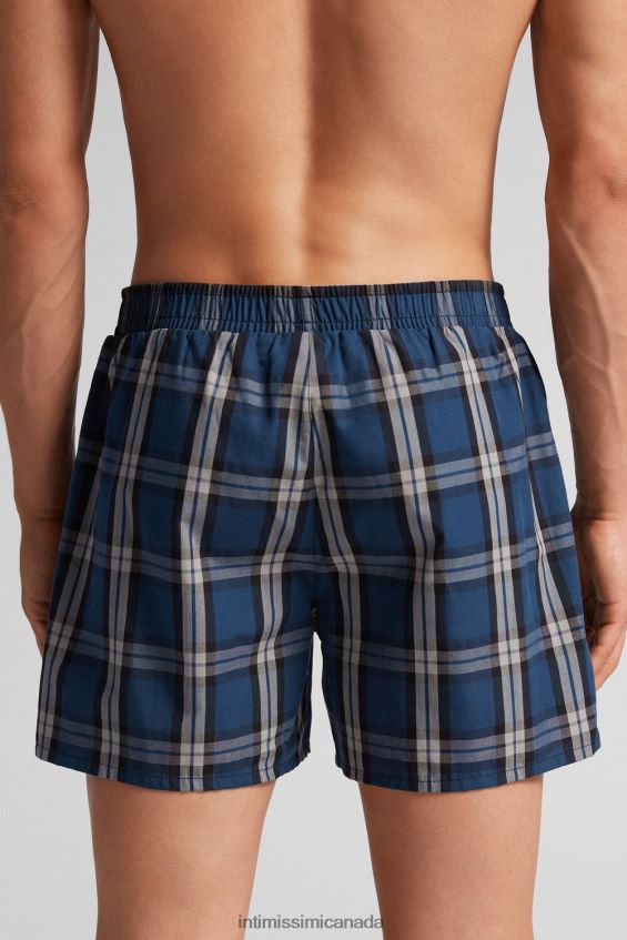Underwear CA Intimissimi Men Print-Detail Boxers 375J-Check Medium Blue/Nero DD6R6T13 - Image 3
