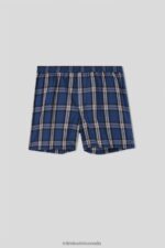 Underwear CA Intimissimi Men Print-Detail Boxers 375J-Check Medium Blue/Nero DD6R6T13 - Image 4
