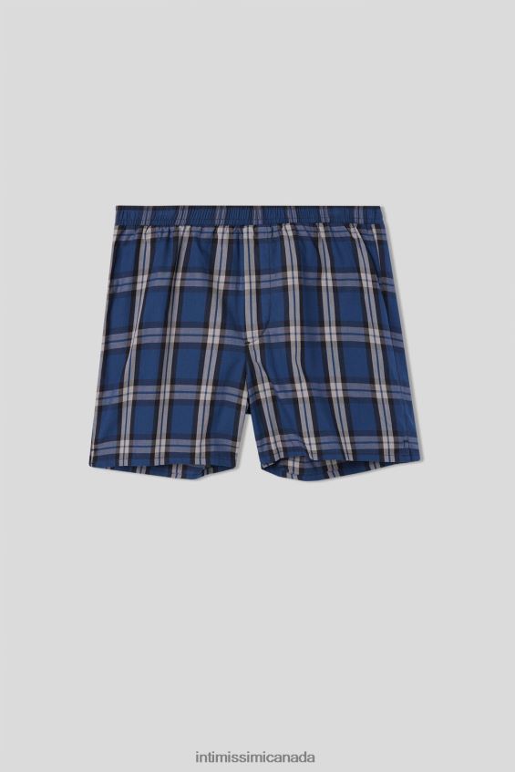 Underwear CA Intimissimi Men Print-Detail Boxers 375J-Check Medium Blue/Nero DD6R6T13 - Image 4