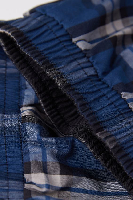 Underwear CA Intimissimi Men Print-Detail Boxers 375J-Check Medium Blue/Nero DD6R6T13 - Image 5