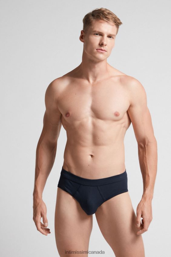 Underwear CA Intimissimi Men Supima Cotton Briefs 800-Midnight Blue DD6R6T143 - Image 2