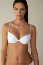 Underwear CA Intimissimi Women Bellissima C Cup Cotton Push-Up Bra 001-White DD6R6T832