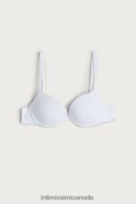 Underwear CA Intimissimi Women Bellissima C Cup Cotton Push-Up Bra 001-White DD6R6T832 - Image 6