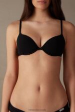 Underwear CA Intimissimi Women Bellissima C Cup Cotton Push-Up Bra 019-Black DD6R6T831
